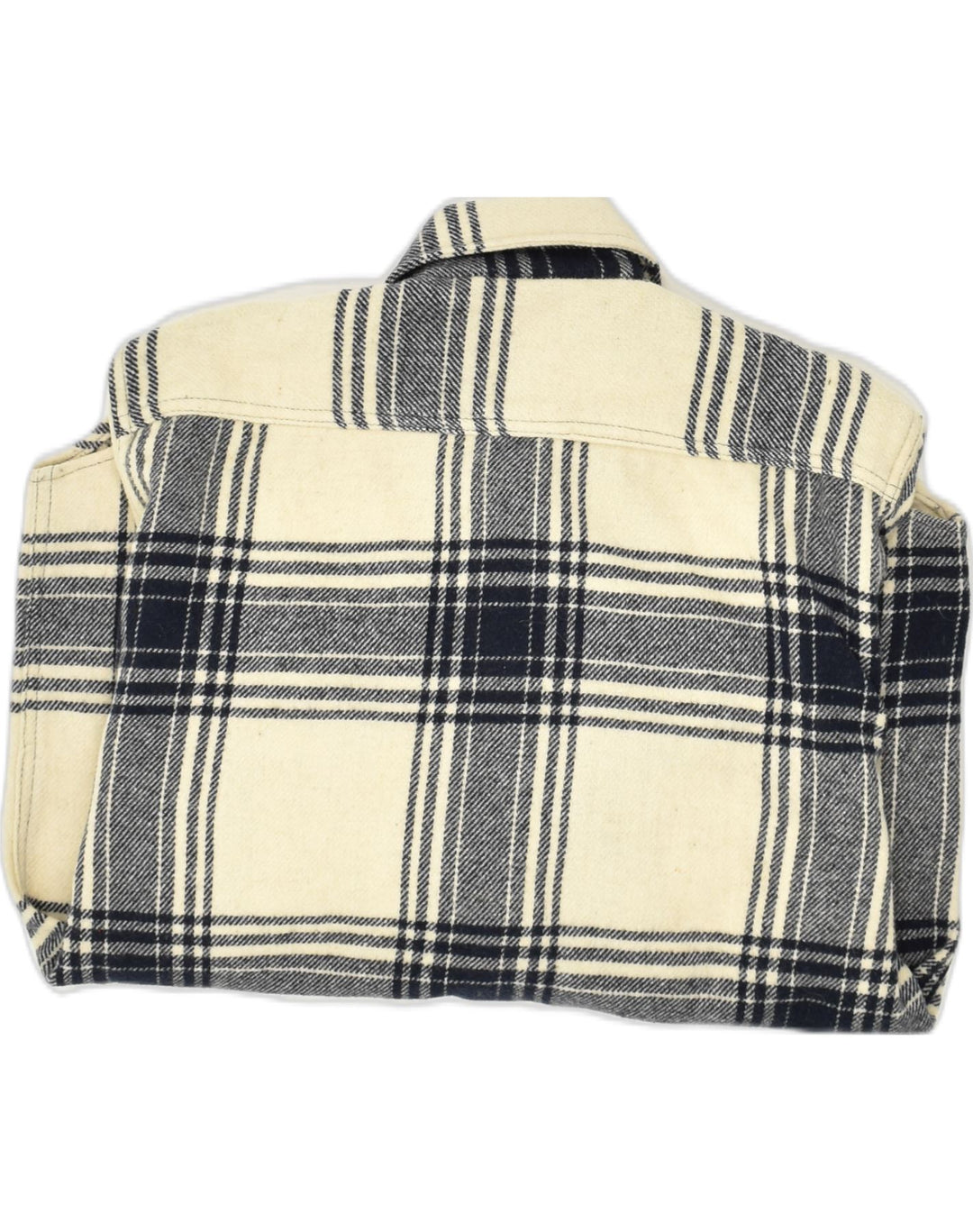 ENERGIE Mens Flannel Shirt Small Beige Check Cotton Vintage Energie and Second-Hand Energie from Messina Hembry 