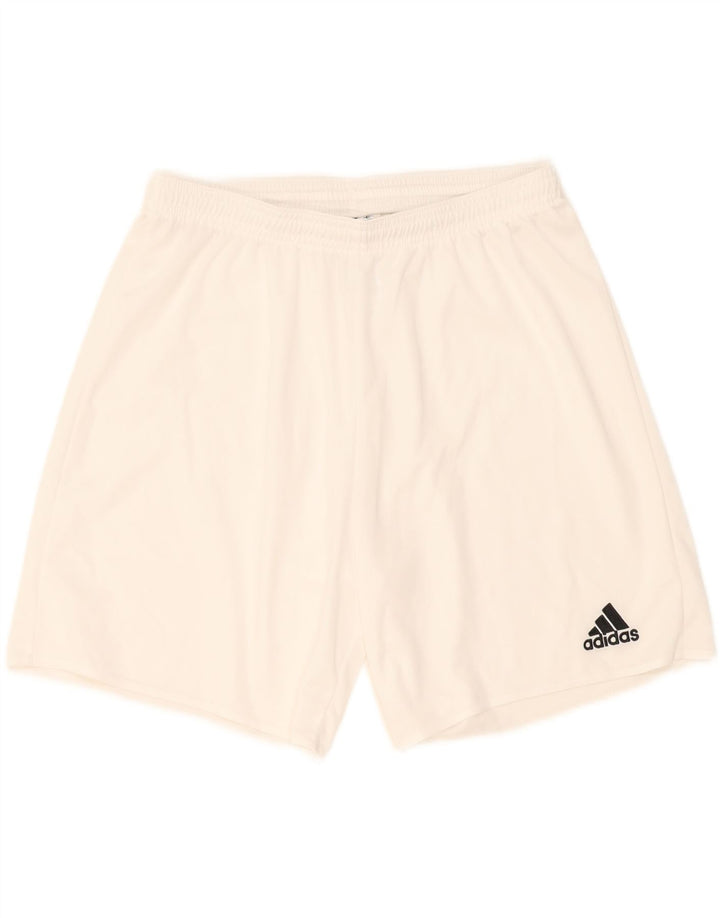 Ανδρικό αθλητικό σορτς Adidas μεγάλο λευκό πολυεστέρα