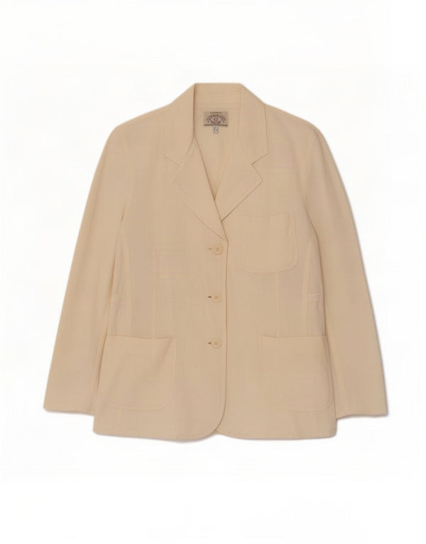 Armani Jeans Γυναικείο Μπουφάν με 3 κουμπιά Blazer IT 44 Medium White