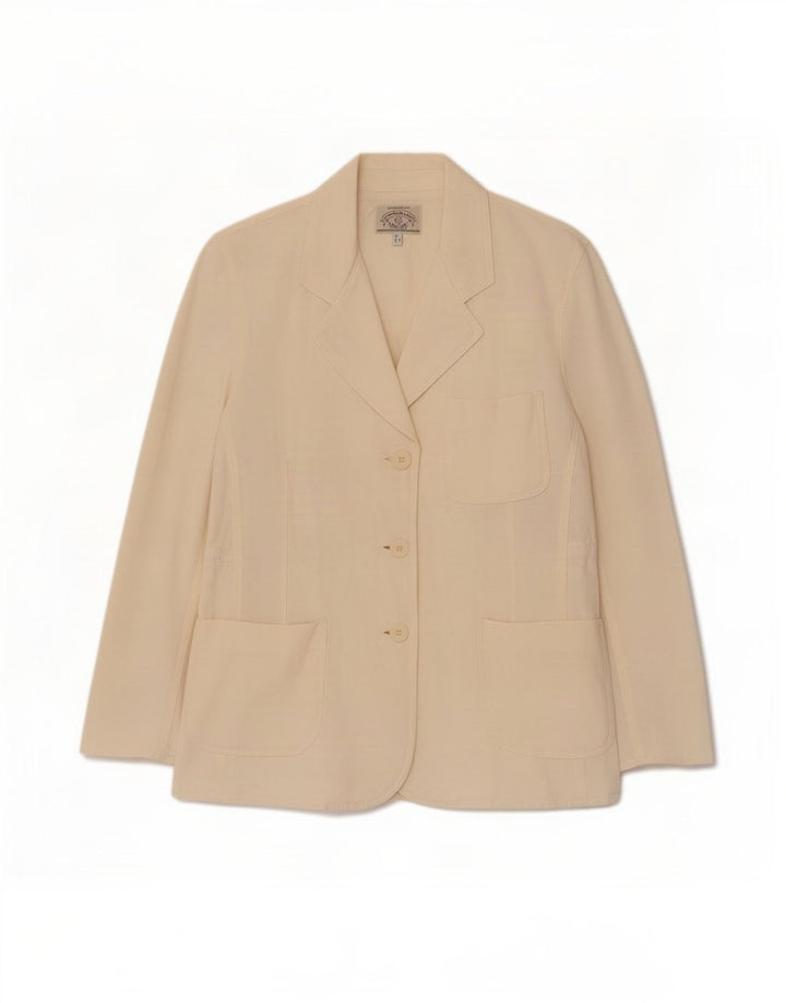 Armani Jeans Γυναικείο Μπουφάν με 3 κουμπιά Blazer IT 44 Medium White