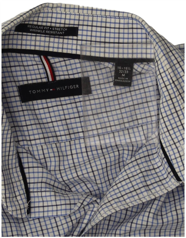 Tommy Hilfiger Ανδρικό πουκάμισο με κανονική εφαρμογή, μέγεθος 15 1/2 μεσαίο μπλε βαμβάκι