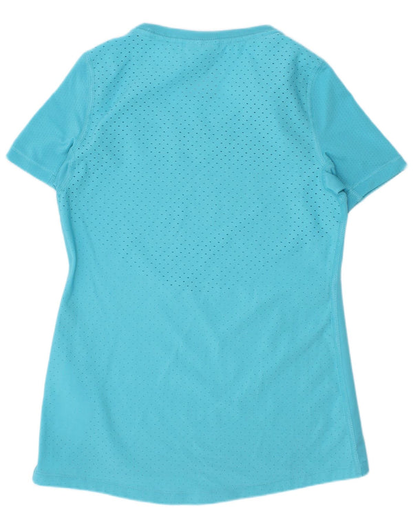Nike Girls Graphic T-Shirt Top 6-7 Years XS Blue Polyester