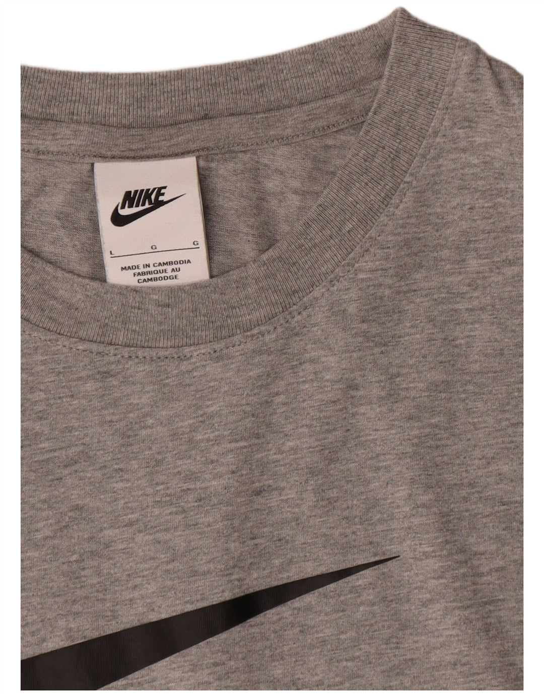 Ανδρικό γραφικό μπλουζάκι Nike, μεγάλο γκρι βαμβακερό