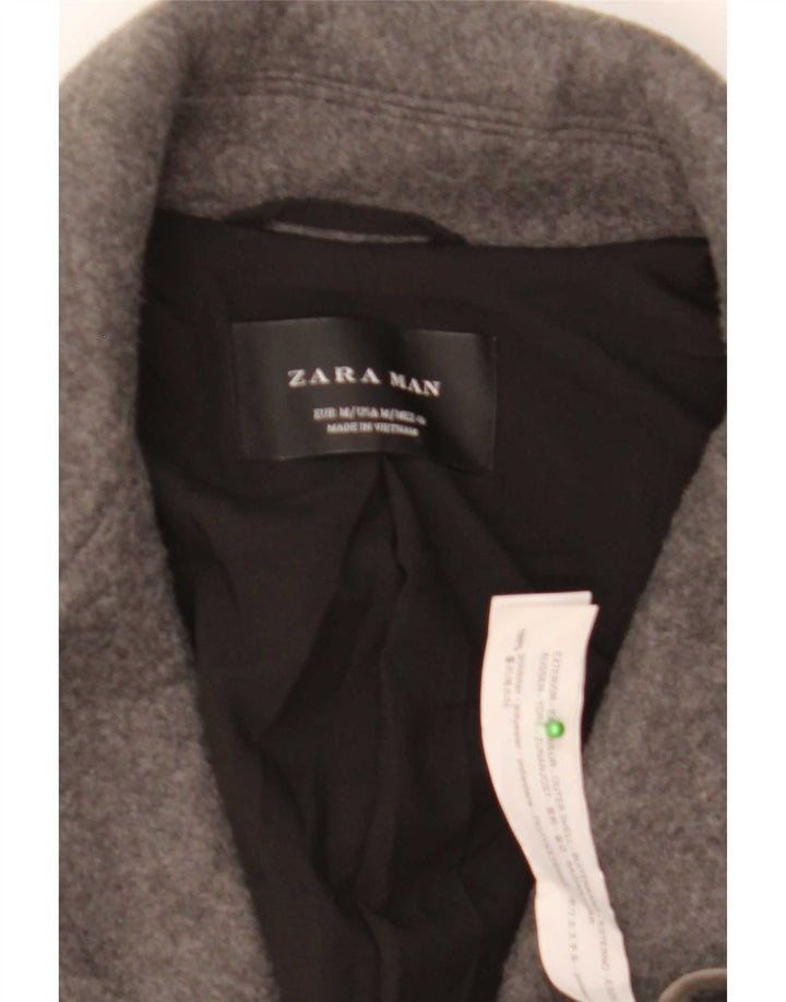 Zara Ανδρικό Πανωφόρι UK 38 Medium Grey Polyester
