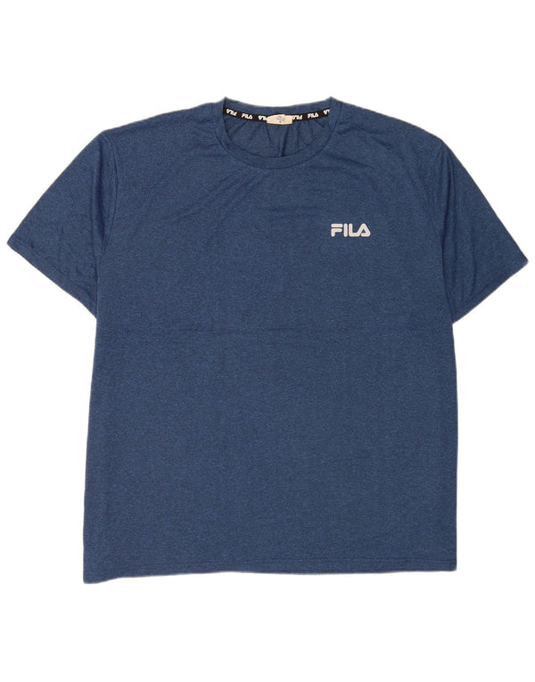 Ανδρικό T-Shirt Fila Top 4XL Navy Blue Polyester