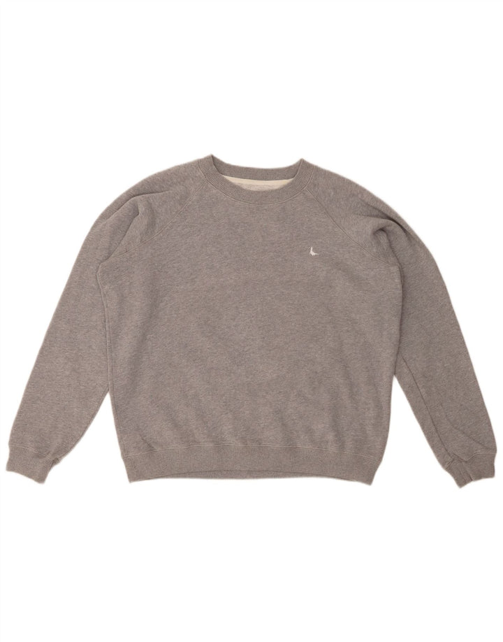 JACK WILLS Γυναικείο φούτερ μεγάλου μεγέθους Jumper UK 12 Μεσαίο γκρι βαμβακερό