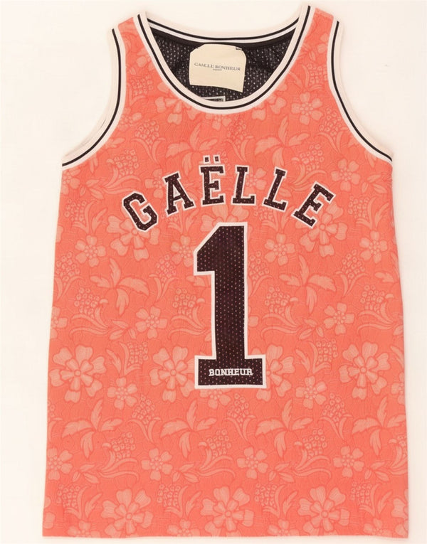 Γυναικείο γραφικό γιλέκο Gaelle Bonheur Top US 1 XS Pink Floral Cotton