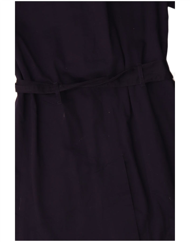 Marks & Spencer Γυναικεία καμπαρντίνα UK 14 Medium Navy Blue Cotton