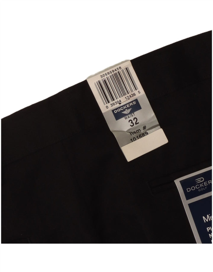 DOCKERS Ανδρικό σορτς Chino με καρφίτσες W32 μεσαίο μαύρο πολυεστέρα