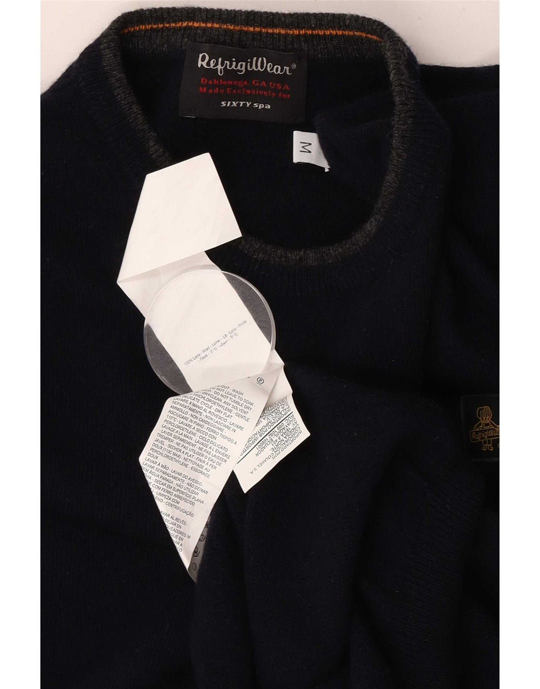 Refrigiwear Ανδρικό Sixty spa Πουλόβερ πουλόβερ με λαιμόκοψη μεσαίου μπλε μαλλί