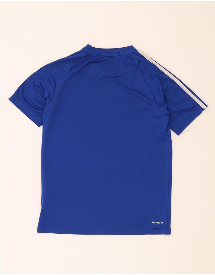ADIDAS Boys Aeroready T-Shirt 13-14 ετών Μπλε πολυεστέρας