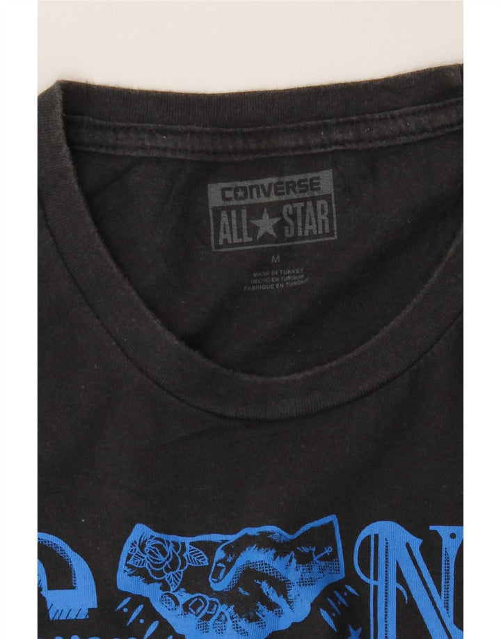 Ανδρικό γραφικό μπλουζάκι Converse Top Medium Μαύρο