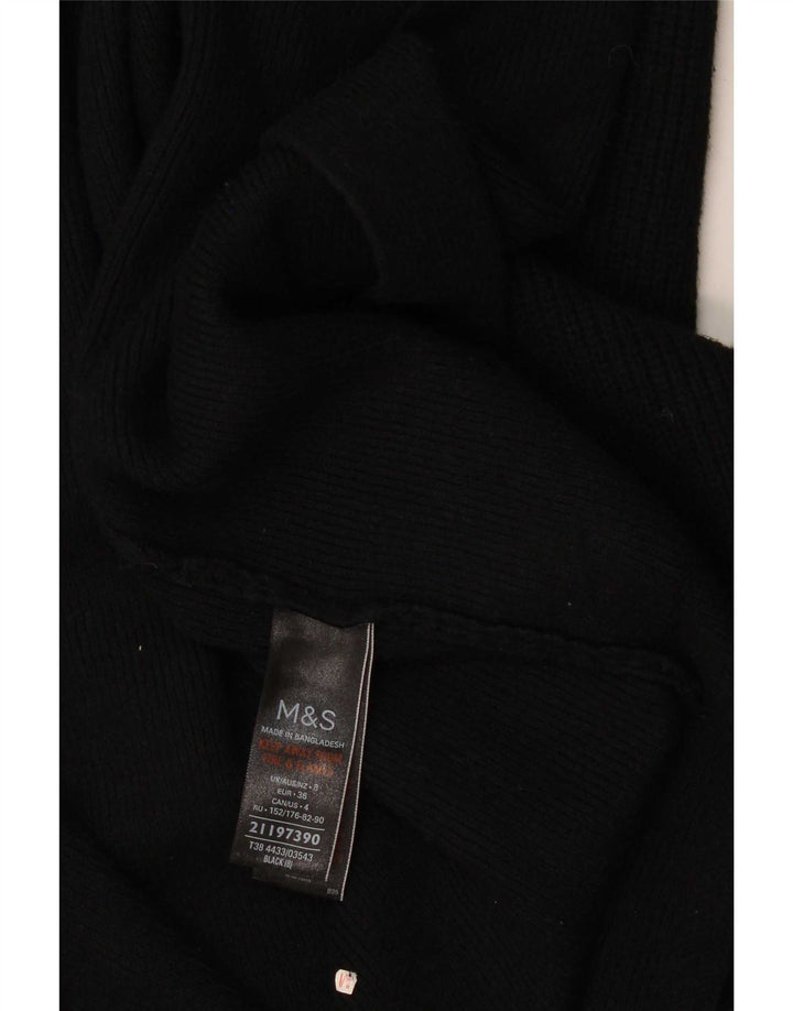 Marks & Spencer Γυναικείο ανοιχτό πουλόβερ ζακέτα UK 8 Μικρή μαύρη βισκόζη
