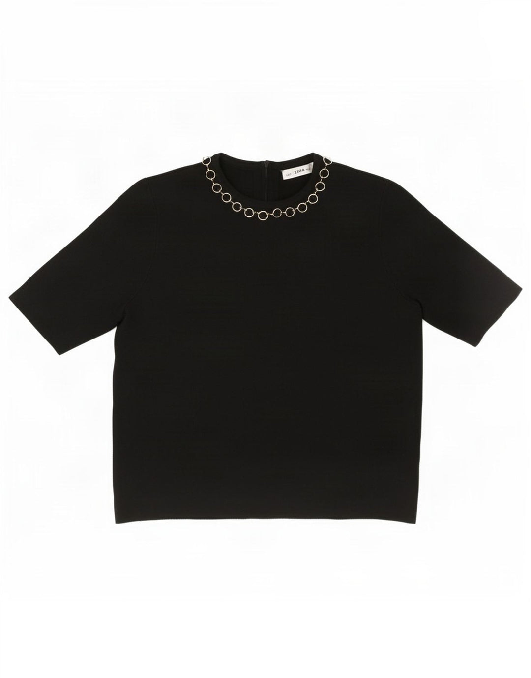 Zara Γυναικεία Μπλούζα Crop Top UK 10 Small Black Viscose