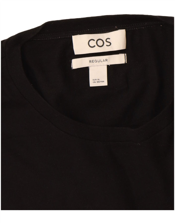 Ανδρικό T-Shirt Cos Regular Fit Top XL Μαύρο βαμβακερό