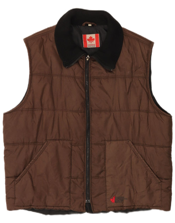 Canadian Mens Padded Gilet UK 42 XL Brown Polyamide