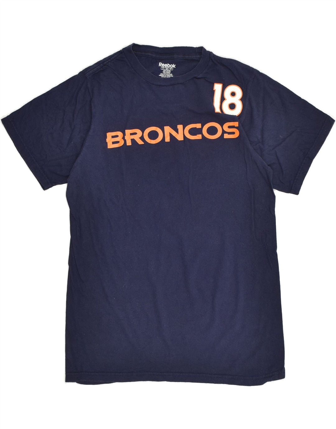 REEBOK Mens Graphic T-Shirt Top Small Navy Blue Cotton | Vintage Reebok | Thrift | Second-Hand Reebok | Used Clothing | Messina Hembry 