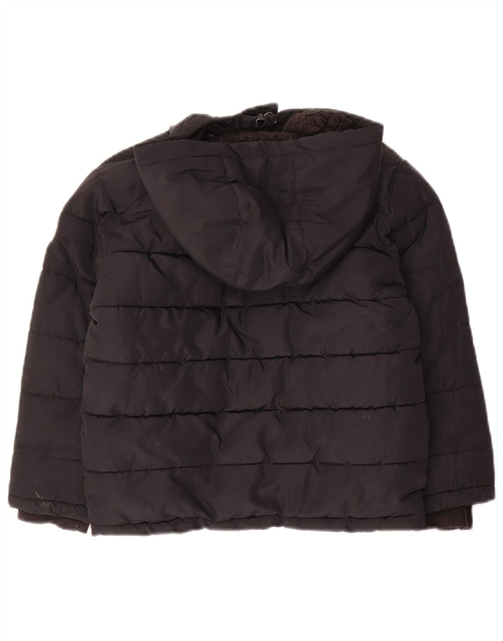 Dkny Boys Graphic Hooded Jacket 5-6 Years Μαύρο Πολυεστέρας