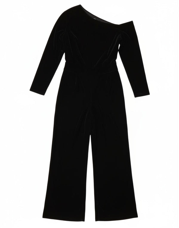 Γυναικεία Petite Velvet Off Shoulder Jumpsuit UK 8 Small Black