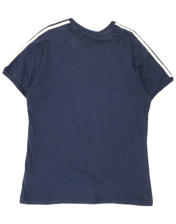 Ανδρικό γραφικό T-Shirt Adidas Top Large Navy Blue από βαμβάκι