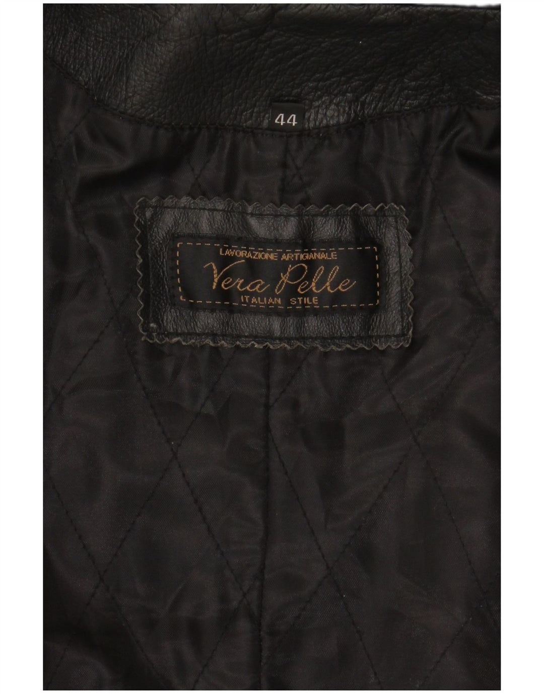 LAVORAZIONE ARTIGIANALE Γυναικείο Δερμάτινο Παλτό IT 44 Μεσαίο Μαύρο Δέρμα