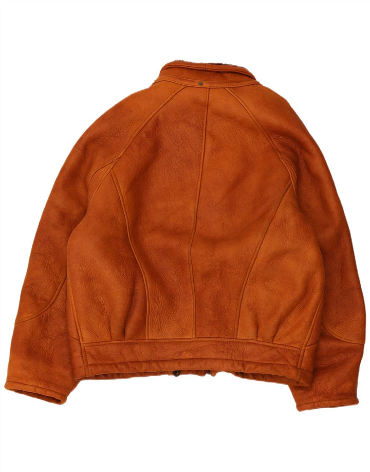 Vintage Γυναικείο Shearling Jacket UK 12 Medium Brown