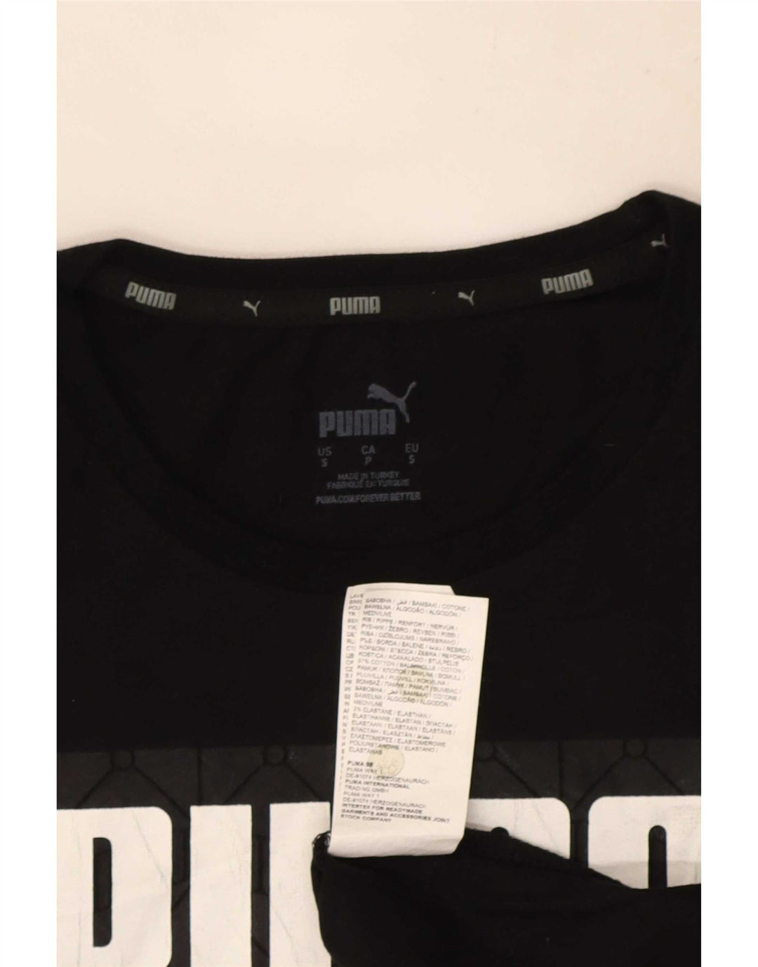 Μπλουζάκι Puma Mens Valencia γραφικό μπλουζάκι, μικρό μαύρο βαμβακερό