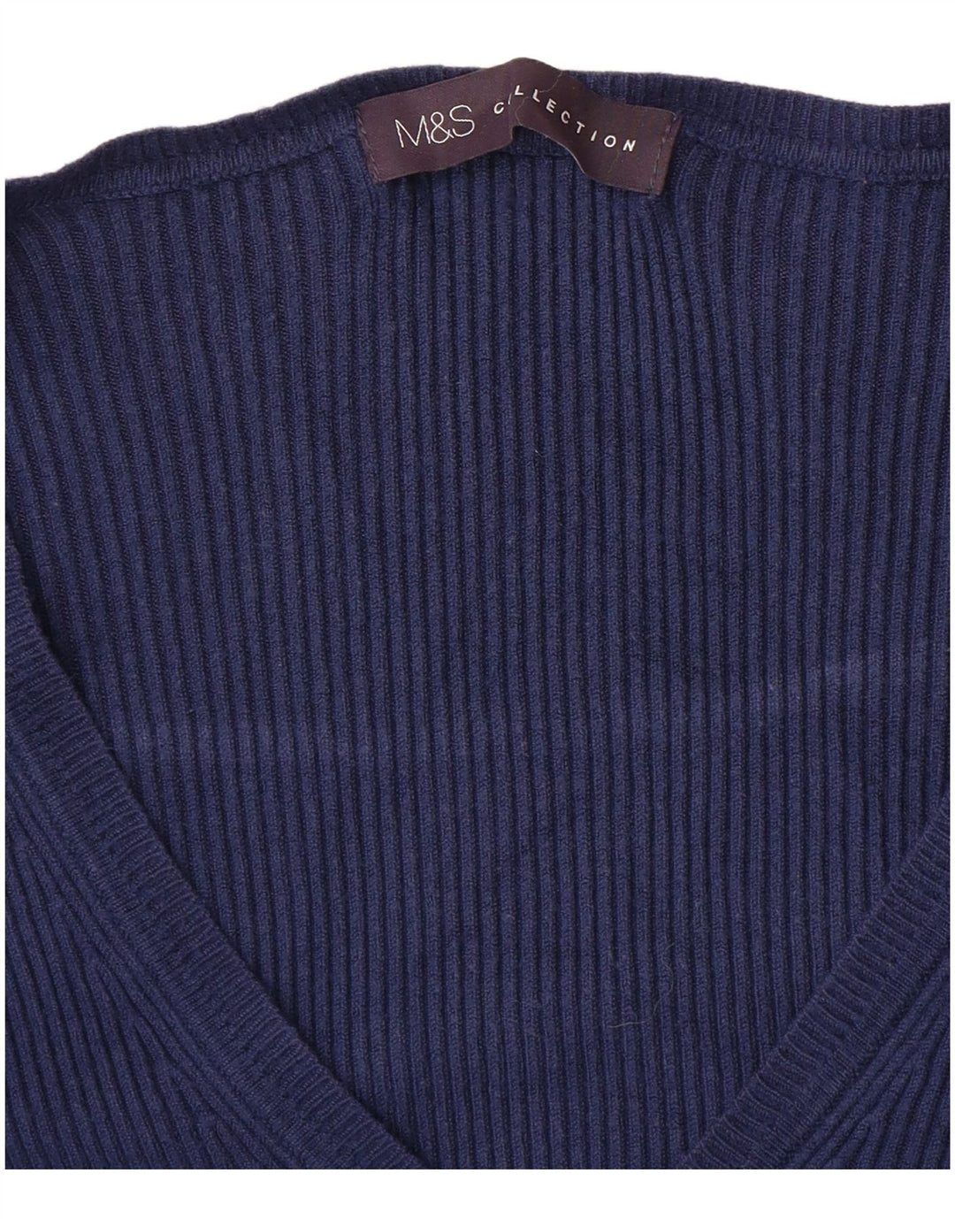 MARKS & SPENCER Γυναικείο πουλόβερ με V λαιμόκοψη UK 10 Small Navy Blue
