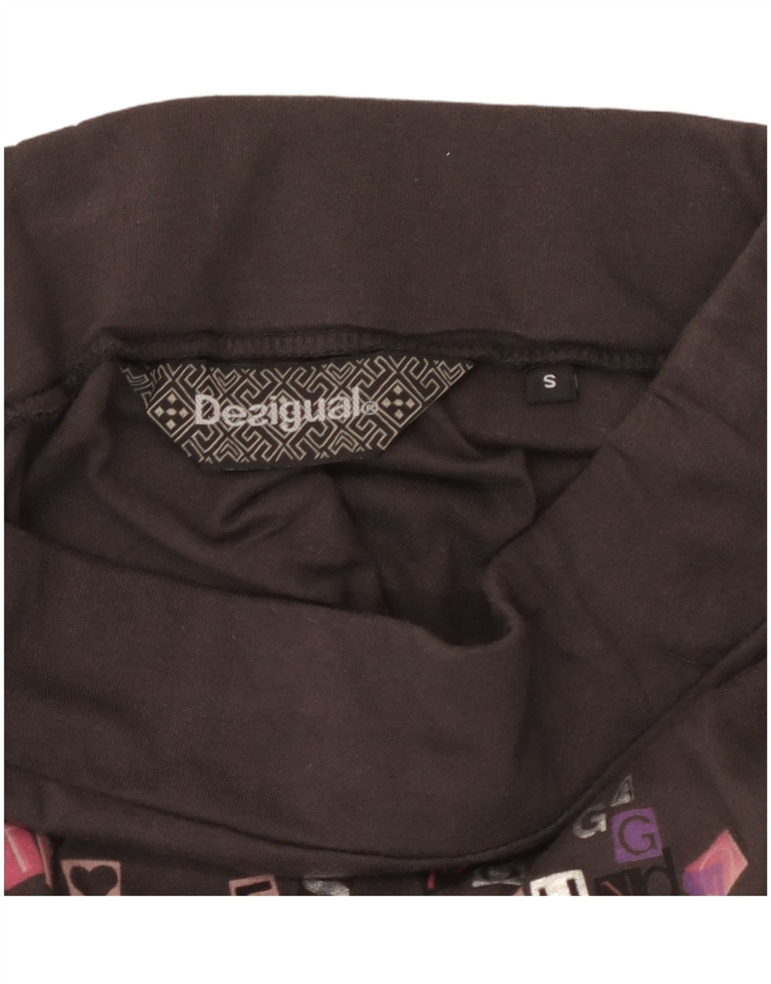 Desigual Γυναικεία γραφική φούστα σε γραμμή A Small W26 Γκρι