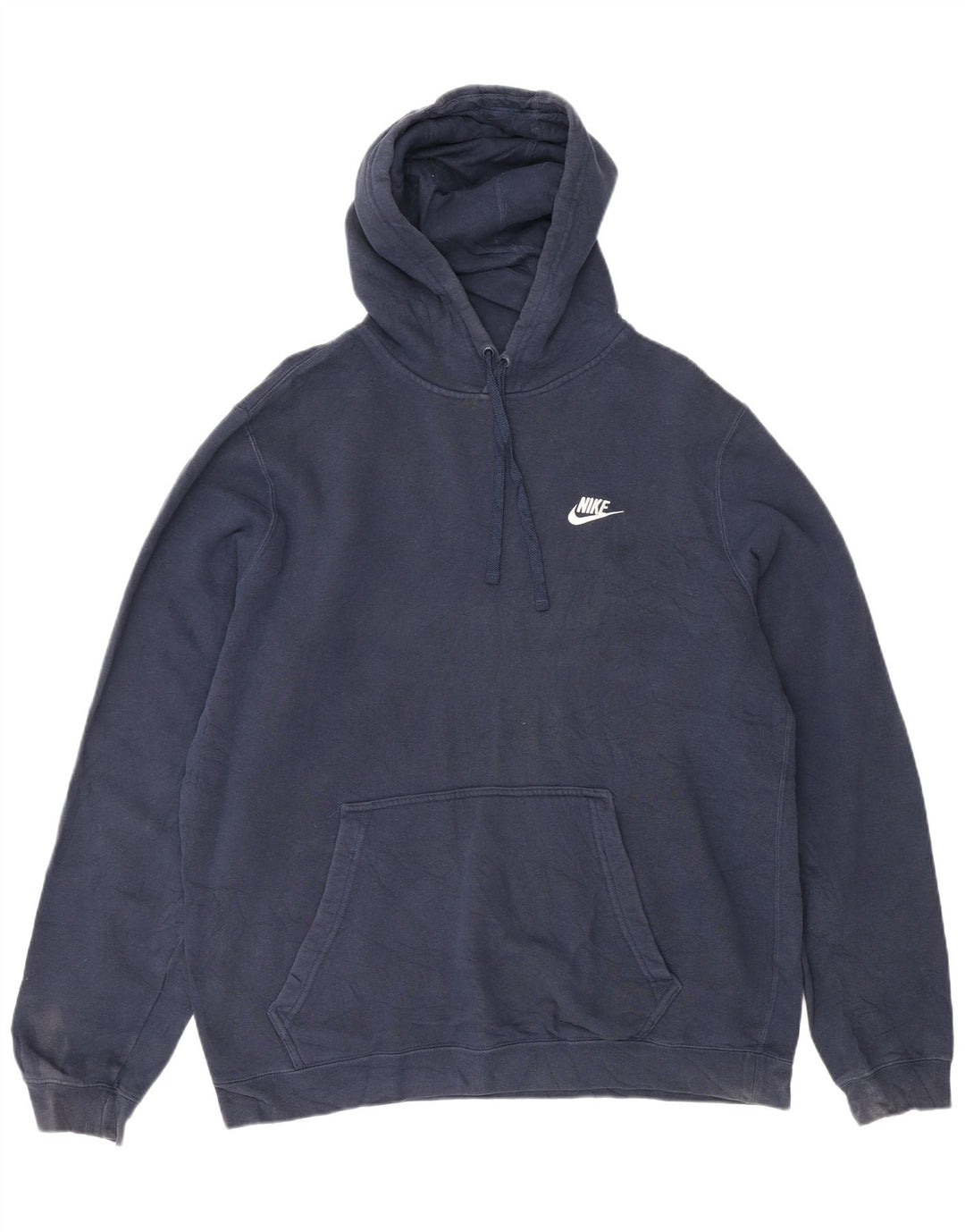 Ανδρικό φούτερ με κουκούλα NIKE, μεγάλο μπλε ναυτικό βαμβακερό
