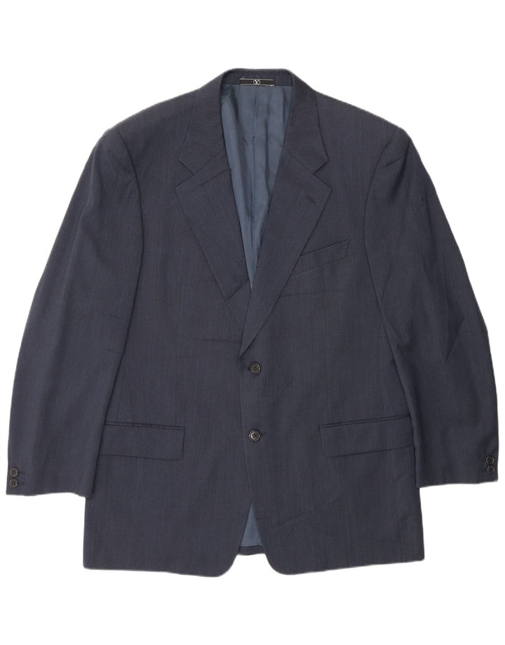 Valentino Ανδρικό σακάκι σακάκι με 2 κουμπιά IT 52 XL Navy Blue New Wool