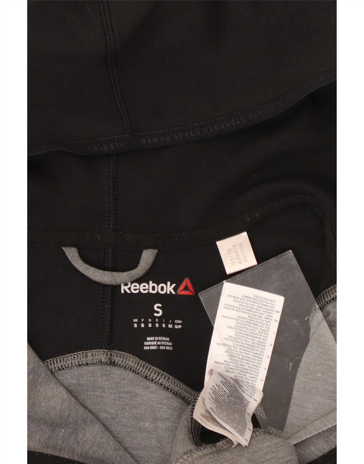 Ανδρικό πουλόβερ με κουκούλα με φερμουάρ REEBOK Μικρό γκρι χρώμα πολυεστέρα