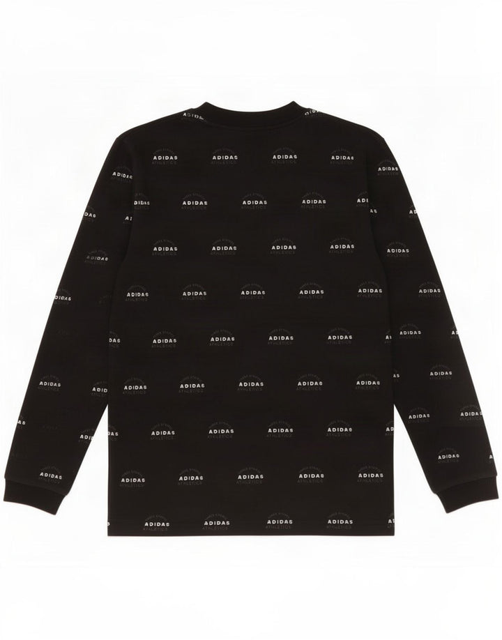 Ανδρικό γραφικό φούτερ Adidas Jumper Μικρό μαύρο βαμβακερό
