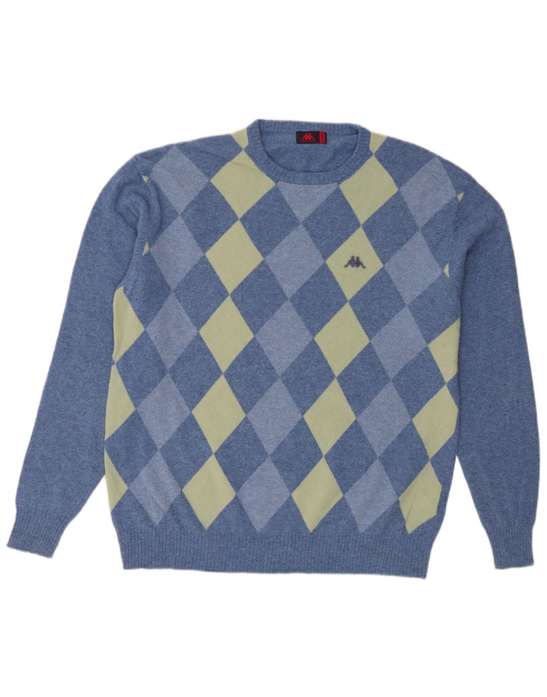 Kappa Ανδρικό πουλόβερ με λαιμόκοψη 2XL μπλε Argyle/Diamond Wool