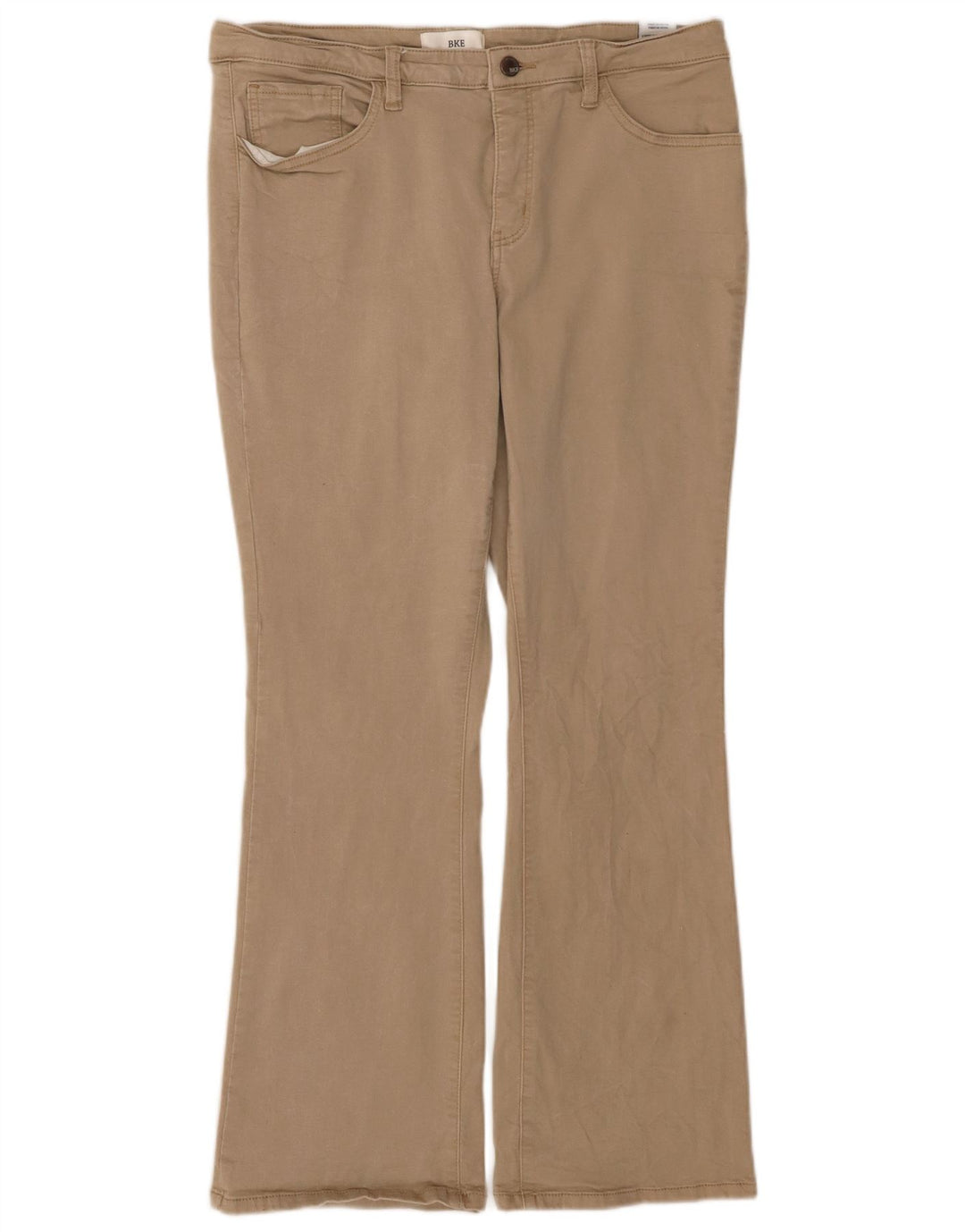 BKE Γυναικείο Bootcut Casual Παντελόνι W33 L31 Μπεζ βαμβακερό
