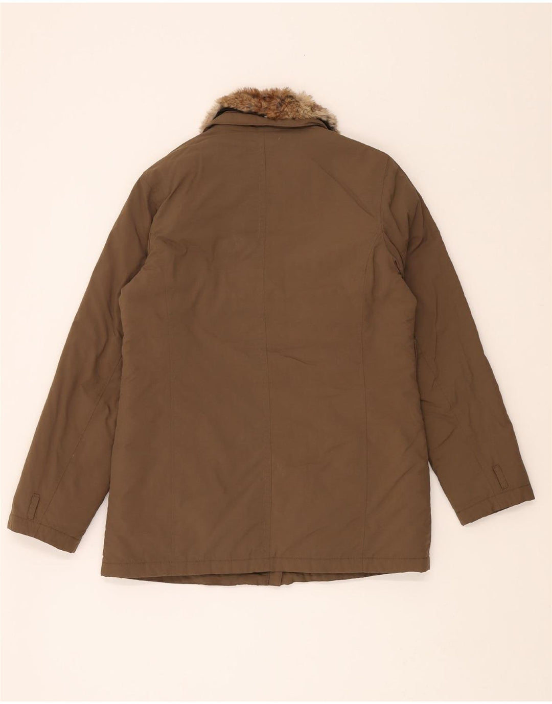 SLAM Womens Utility Jacket UK 10 Small Brown Nylon Vintage Slam and Second-Hand Slam from Messina Hembry 