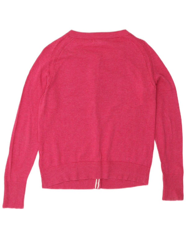 White Stuff Γυναικεία Ζακέτα πουλόβερ UK 10 Small Pink Βαμβακερό