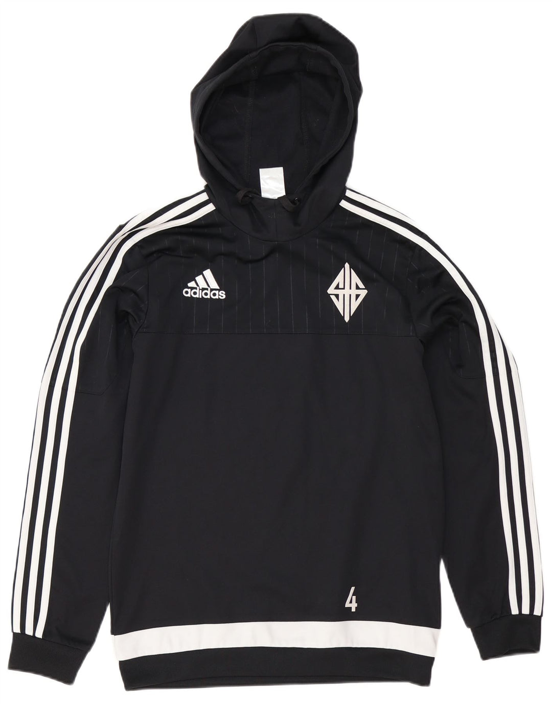 Ανδρικά γραφικά κουκούλα Adidas Small Black Colourblock Polyester