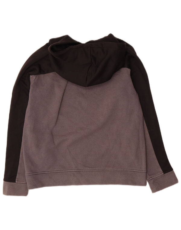 The North Face Boys Hoodie Jumper 11-12 Years Large Grey Colourblock