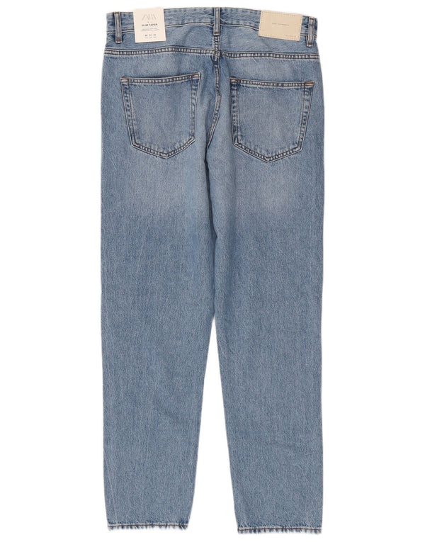 Zara Ανδρικό Slim Tapered Jeans EU 40 Medium W31 L30 Blue Cotton