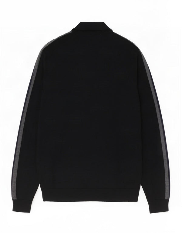 Ανδρικό πουλόβερ με φερμουάρ Marks & Spencer XL Black Colourblock