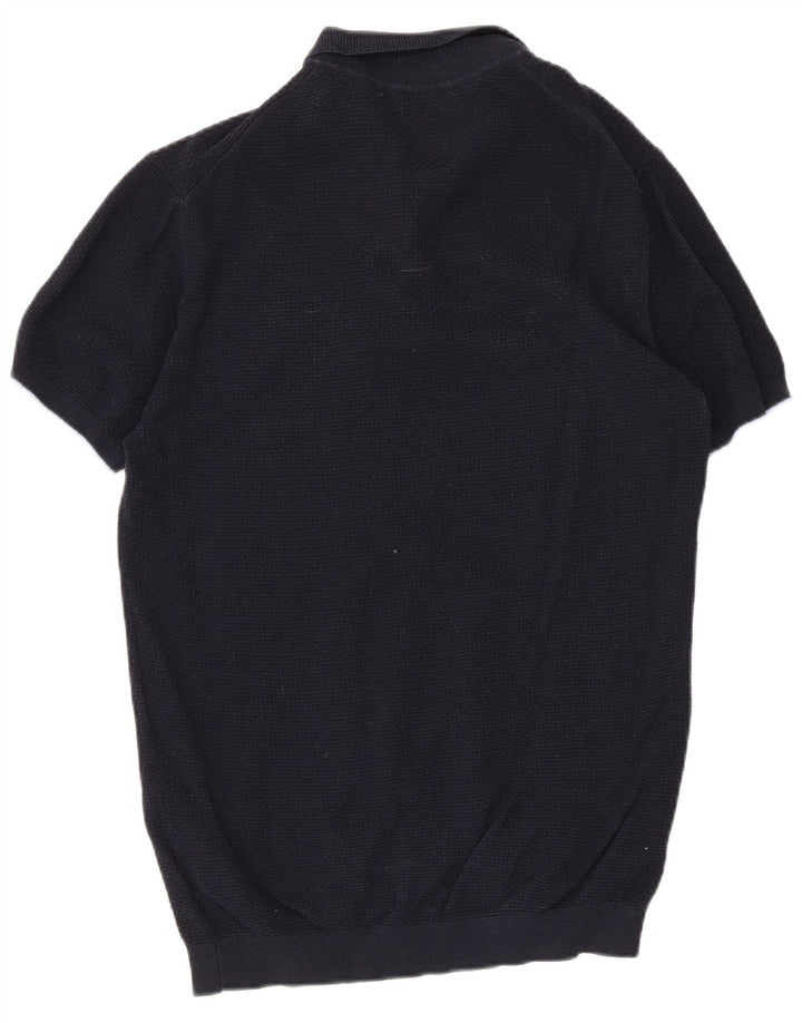 Ανδρικό πουκάμισο πόλο Massimo Dutti, μεγάλο ναυτικό, βαμβακερό