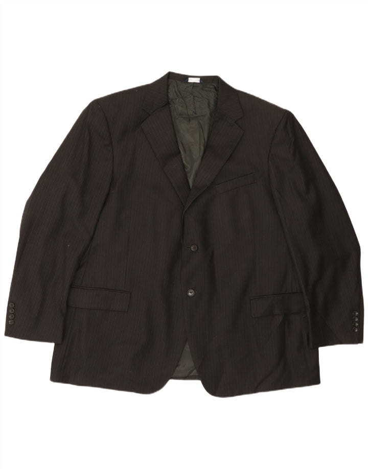 Dockers Ανδρικό σακάκι 2 κουμπιών IT 50 Μαύρο ριγέ μαλλί