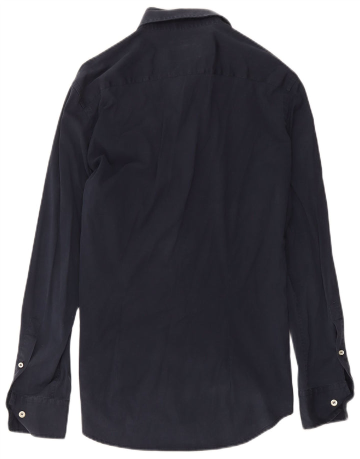 Fred Perry Ανδρικό πουκάμισο Slim Fit μεγάλο μπλε ναυτικό βαμβακερό