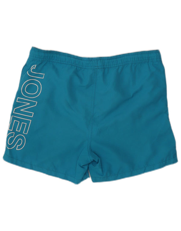 JACK & JONES Ανδρικό γραφικό σορτς κολύμβησης Μεσαίου μπλε πολυεστέρα