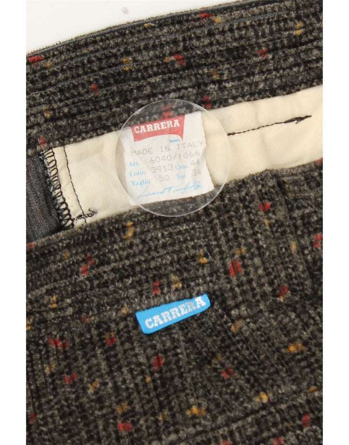 CARRERA Γυναικείο ψηλόμεσο κοτλέ παντελόνι IT 50 μεγάλο W34 L27 Γκρι