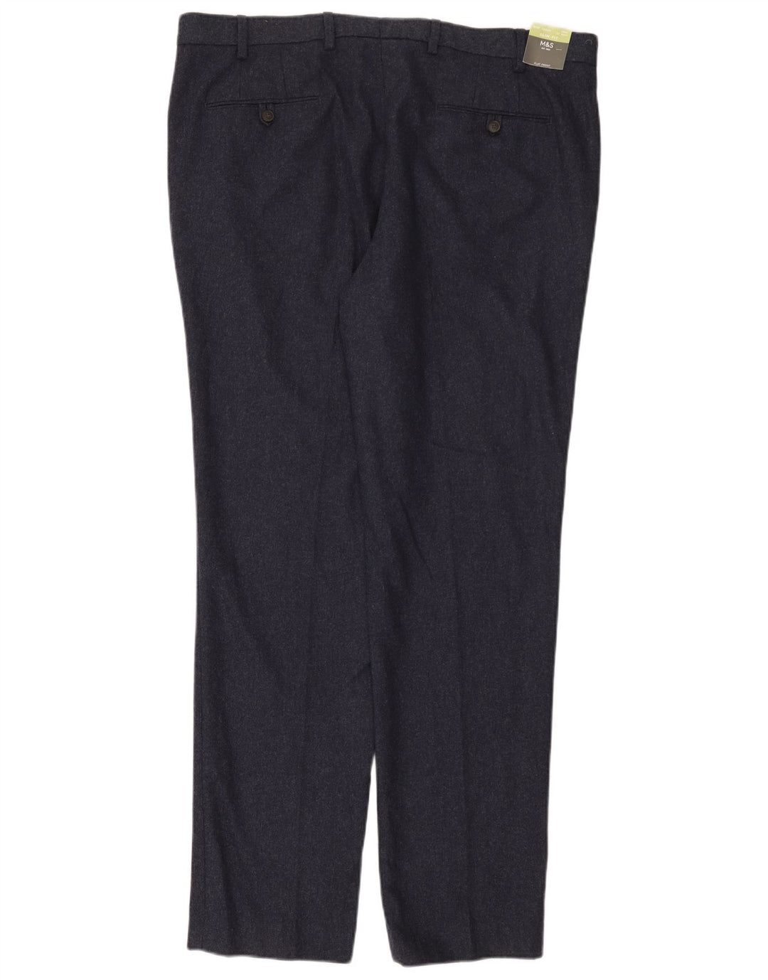 Ανδρικό παντελόνι Chino Marks & Spencer W40 L33 Navy Blue Wool