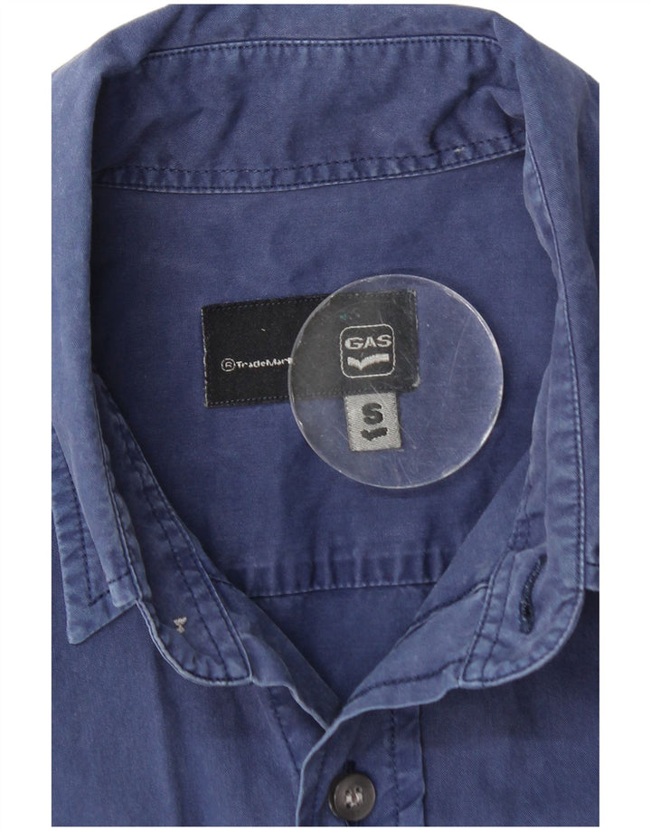 Ανδρικό πουκάμισο Gas Μικρό Βαμβακερό Navy Blue
