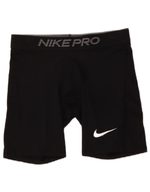 Γραφικό αθλητικό σορτς Nike ανδρικό στενό, μαύρο πολυεστέρα
