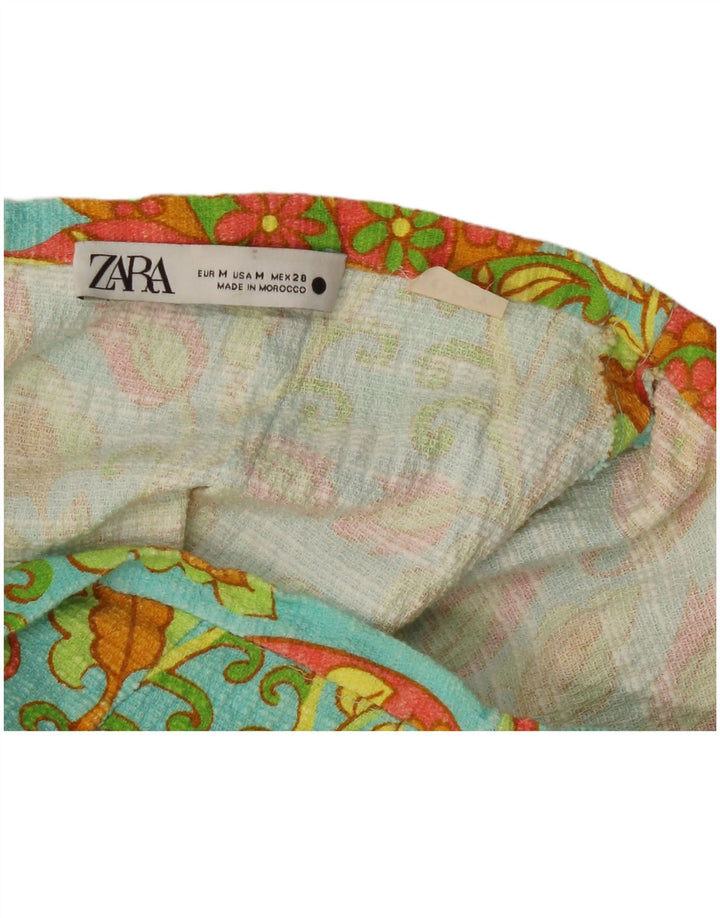 Zara Γυναικεία Midi Φούστα Medium W28 Blue Paisley